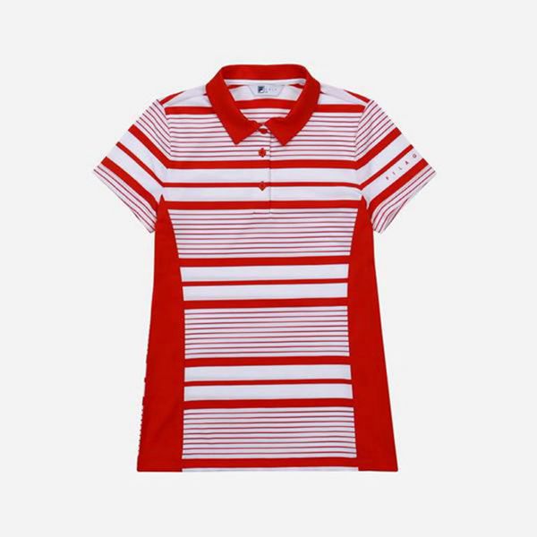 Camisas Polo Fila Mulher Vermelhas - Fila Golf Striped S/S Portugal Online,ZXTA-09135